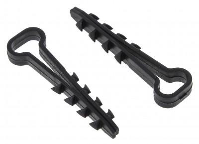 Дюбель-хомут (6х12 мм) для плоского кабеля черный (10 шт.) EKF PROxima фото #10088