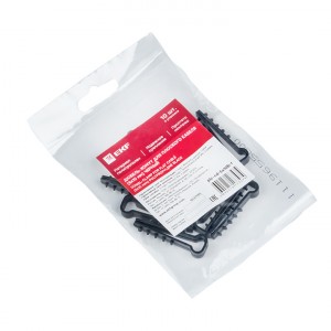 Дюбель-хомут (5х10 мм) для плоского кабеля черный (10 шт.) EKF PROxima фото #10100