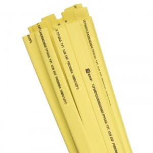Термоусаживаемая трубка ТУТ нг 16/8 желтая в отрезках по 1м EKF PROxima фото #10281