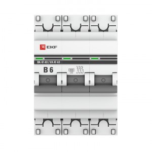 Автоматический выключатель 3P  6А (B) 6кА ВА 47-63 EKF PROxima фото #1110