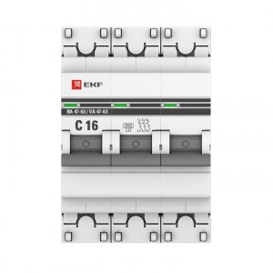 Автоматический выключатель 3P 16А (C) 6кА ВА 47-63 EKF PROxima фото #1158