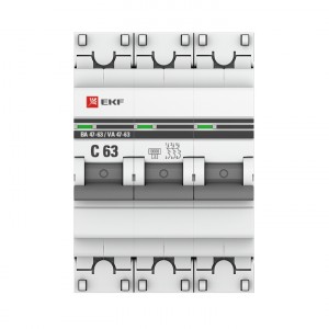 Автоматический выключатель 3P 63А (C) 6кА ВА 47-63 EKF PROxima фото #1164
