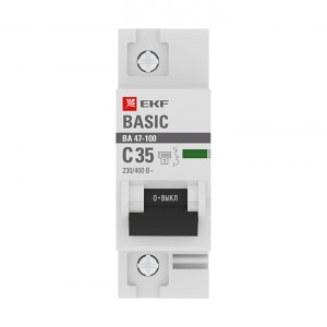 Автоматический выключатель 1P  35А (C) 10kA ВА 47-100 EKF Basic фото #1535