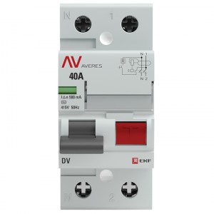 Устройство защитного отключения DV 2P  40А/500мА (AC) EKF AVERES фото #2041