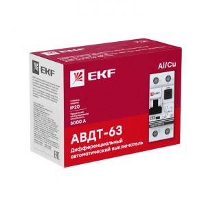 Дифференциальный автомат АВДТ-63 32А/ 30мА (хар-ка C, электронный тип A) 6кА EKF PROxima фото #2361