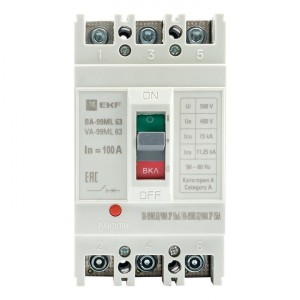 Автоматический выключатель ВА-99МL   63/100А 3P 15кА EKF Basic фото #3272