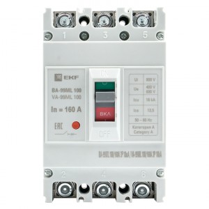 Автоматический выключатель ВА-99МL 100/160А 3P 18кА EKF Basic фото #3275