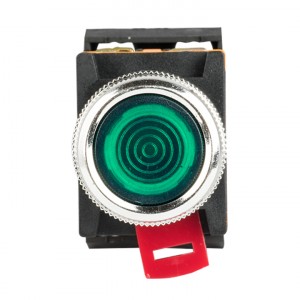 Кнопка ABLFS-22 с подсветкой зеленый NO+NC 230В EKF PROxima фото #4681