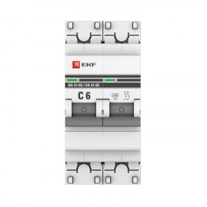 Автоматический выключатель 2P  6А (C) 4,5kA ВА 47-63 EKF PROxima фото #564