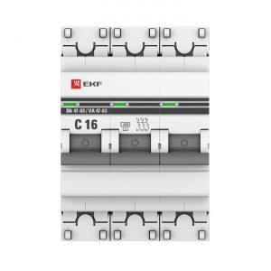 Автоматический выключатель 3P 16А (C) 4,5kA ВА 47-63 EKF PROxima фото #674