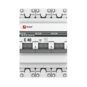 Автоматический выключатель 3P 40А (C) 4,5kA ВА 47-63 EKF PROxima фото #677
