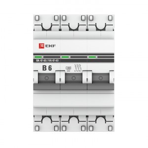Автоматический выключатель 3P  6А (В) 4,5kA ВА 47-63 EKF PROxima фото #707