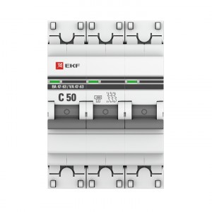 Автоматический выключатель 3P 50А (C) 4,5kA ВА 47-63 EKF PROxima фото #728