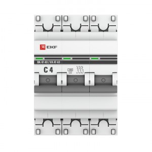Автоматический выключатель 3P  4А (C) 4,5kA ВА 47-63 EKF PROxima фото #746