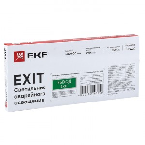 Светильник аварийно-эвакуационного освещения EXIT-101 односторонний LED EKF Basic фото #7731