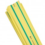 Термоусаживаемая трубка ТУТ нг 40/20 желто-зеленая в отрезках по 1м EKF PROxima