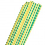 Термоусаживаемая трубка ТУТ нг 14/7 желто-зеленая в отрезках по 1м EKF PROxima