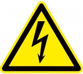 Знак пластик "Опасность поражения электрическим током" (Молния) W08 (100х100мм.) EKF PROxima