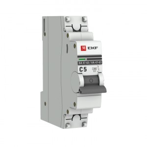 Автоматический выключатель 1P  5А (C) 4,5kA ВА 47-63 EKF PROxima