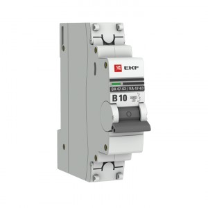 Автоматический выключатель 1P 10А (B) 6кА ВА 47-63 EKF PROxima