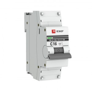 Автоматический выключатель 1P  16А (C) 10kA ВА 47-100 EKF PROxima