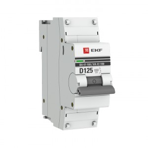 Автоматический выключатель 1P 125А (D) 10kA ВА 47-100 EKF PROxima