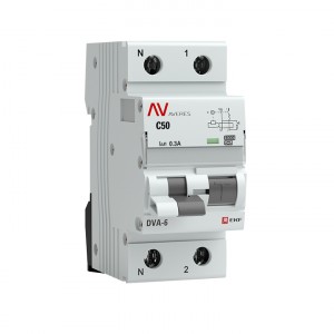 Дифференциальный автомат DVA-6 1P+N 50А (C) 300мА (A) 6кА EKF AVERES