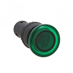 Кнопка SW2C-MD зеленая с подсветкой NO 24В Грибок EKF PROxima