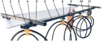 Кабельные тележки c C-рельсом 30х32 мм для круглых кабелей