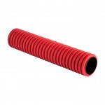 Труба гофрированная двустенная жесткая ПНД d90 6м (36м/уп.) красная, EKF PROxima