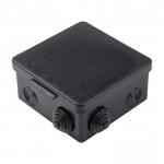 Коробка распаячная КМР-030-014 с крышкой  (100х100х50), 8 мембр. вводов чёрная IP54 EKF