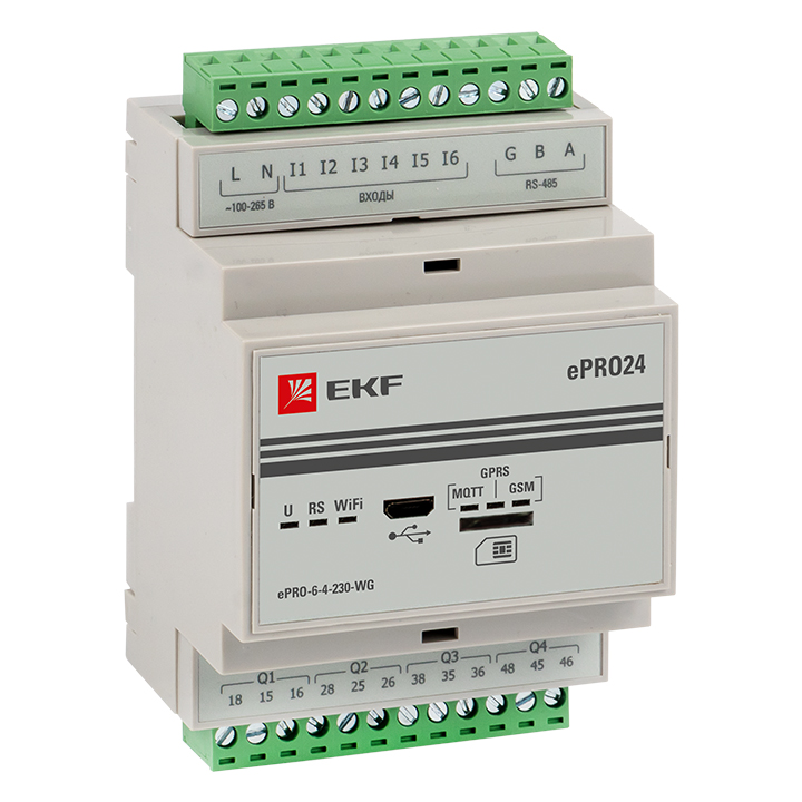 Контроллер базовый ePRO удаленного управления 6вх4вых 230В WiFi GSM EKF PROxima