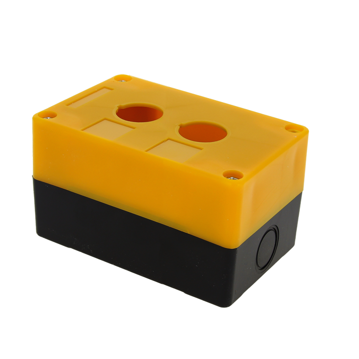 Корпус КП102 пластиковый 2 кнопки желтый EKF PROxima