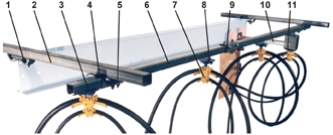 Кабельные тележки c C-рельсом 30х32 мм для круглых кабелей